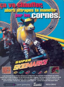 Publicité pour Super Skidmarks sur Megadrive