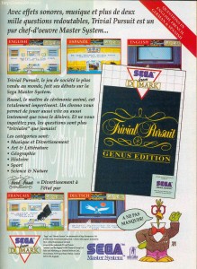 Publicité pour Trivial Pursuit sur Master System