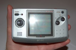 Close-up on a Neo Geo Pocket Color